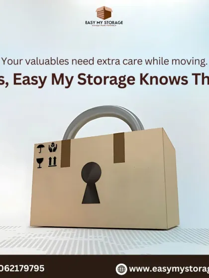 Your valuables need extra care while moving, and we know that. This graphic illustrates our focus on security, treating every box as a treasure that needs to be protected.