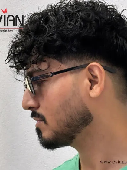 This view highlights the clean taper at the neckline, a crucial detail for a polished and professional finish in any men's haircut.
