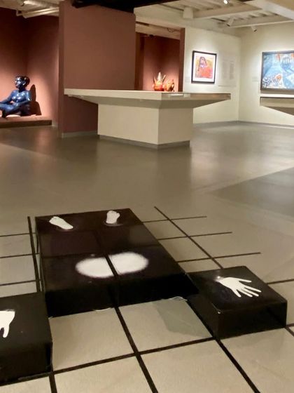 An interactive exhibit at the Museum of Art and Photography (MAP). The gallery spaces were designed to be flexible to accommodate a wide range of art, from traditional objects to contemporary, hands-on installations.