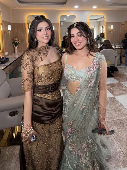 So much beauty in one frame. We created complementary looks for these sisters, ensuring they both felt amazing for their event.