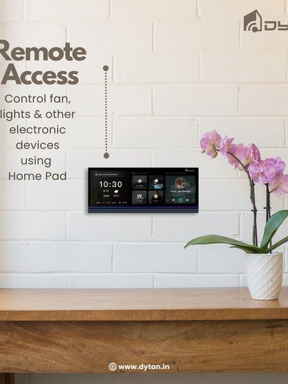 The HomePad provides complete remote access to your home's electronic devices. Control fans, lights, and more from this single, elegant panel.
