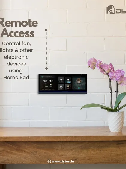 The HomePad provides complete remote access to your home's electronic devices. Control fans, lights, and more from this single, elegant panel.