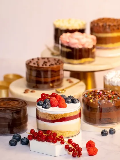 The full lineup of my cake tubs for Rakhi. With a range of flavors and toppings, there’s something to make everyone’s celebration a little sweeter.