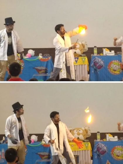 Safety is key, especially with exciting experiments like this one involving fire. Our trained professors ensure every demonstration is not only spectacular but also conducted with the utmost care.