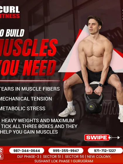 To build muscle, you need mechanical tension and metabolic stress. This infographic explains how both heavy weights and maximum reps can help you achieve muscle growth.