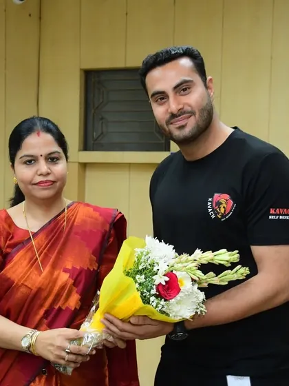 Another one of our instructors being felicitated for his work. We take pride in our team's dedication to spreading the mission of safety and empowerment.