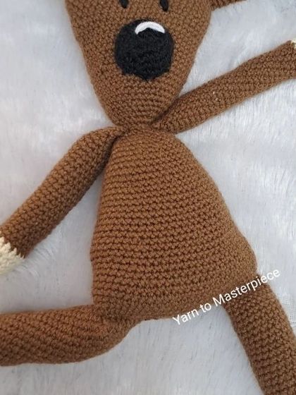 A playful pose with my Mr. Bean's Teddy.