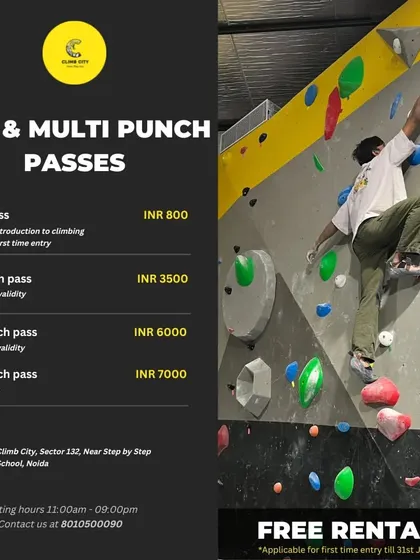 Ready to give it a try? We have flexible day passes and multi-punch passes that make it easy to start your climbing journey. Your first entry even includes a 20-minute intro class to get you going.