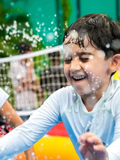 This smile says it all. Beyond the decorations and games, my ultimate goal is to create moments of pure, uninhibited happiness. Capturing these joyful splashes is what makes my work so rewarding.