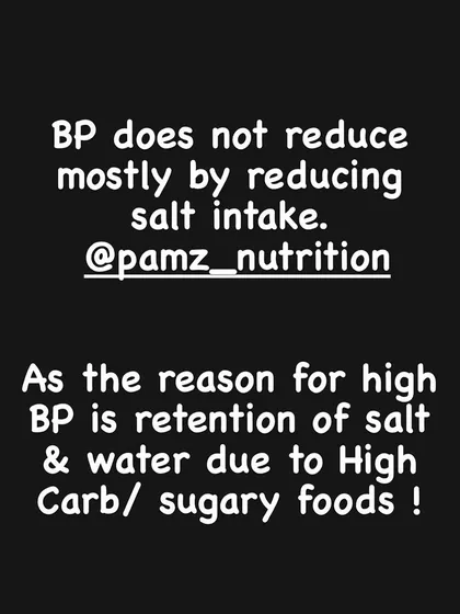 It's a common myth that you must drastically cut salt to reduce high blood pressure. The real issue is often high insulin from a diet rich in sugary and high-carb foods, which causes your body to retain salt and water. Address the carbs, and the BP will follow.