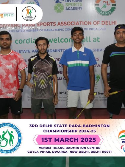 Para-athletes ready for their match. I ensure my venues are equipped to host para-sports events and provide a professional competitive environment.