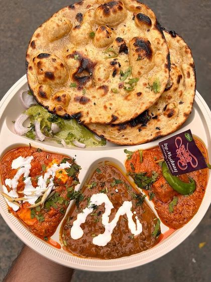 Our special executive thali is perfect for a quick and fulfilling lunch. It features Dal Makhni, a paneer dish, and a seasonal vegetable, served with hot tandoori rotis.