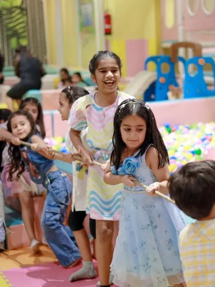 Teamwork makes the dream work. It's amazing to see new friendships form during spontaneous games like a friendly tug-of-war.