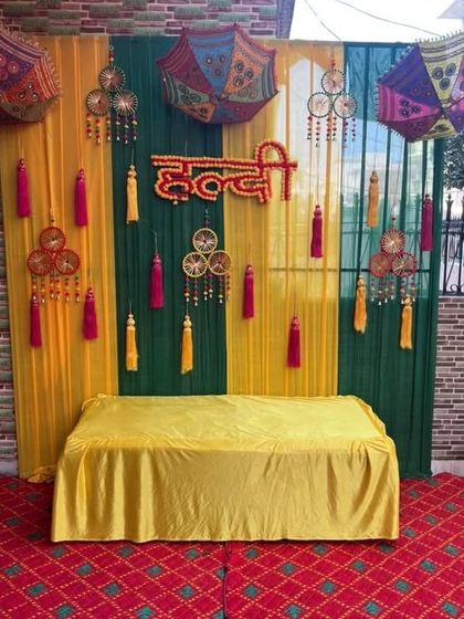 Shanaya Decorations - All-Inclusive Ceremony Packages (Haldi & Mehendi) Haldi Ceremony Backdrops photo 27