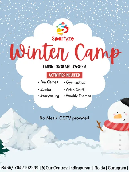 Make this winter unforgettable. Our Winter Camp offers a wide range of activities including fun games, gymnastics, Zumba, and art and craft, ensuring your child stays active and engaged.