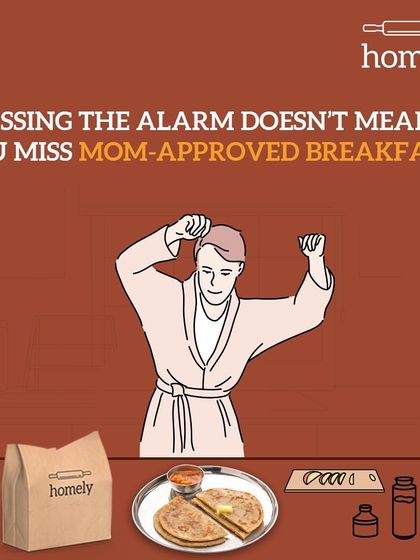 Woke up late and missed your alarm? Don't worry, you don't have to miss a proper breakfast. My Aloo Paratha thali is the perfect start to your day, no matter how late it begins.