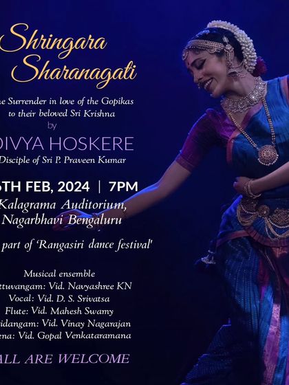 Divya Hoskere - Bharatanatyam Dance Performances Shringara Sharanagati: The Surrender in Love photo 32