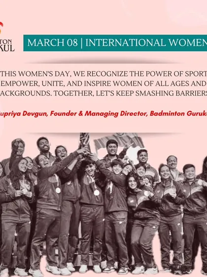 Our International Women's Day post, recognizing the power of sport to empower, unite, and inspire women of all ages.