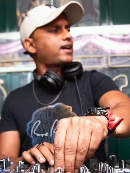 Another close-up of me working the mixer at Sarjapur Social. The focus is always on delivering the best possible musical journey.