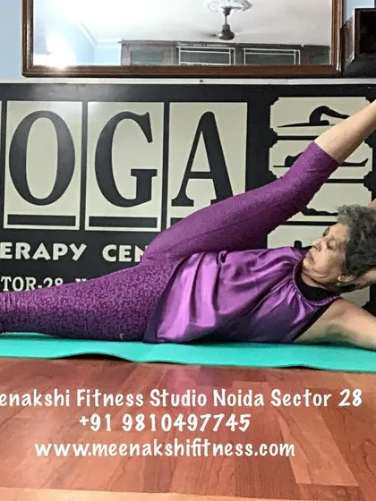 This is a variation of Anantasana, a deep side-reclining leg lift. It demonstrates the level of flexibility and control we can achieve through consistent and mindful practice over time.