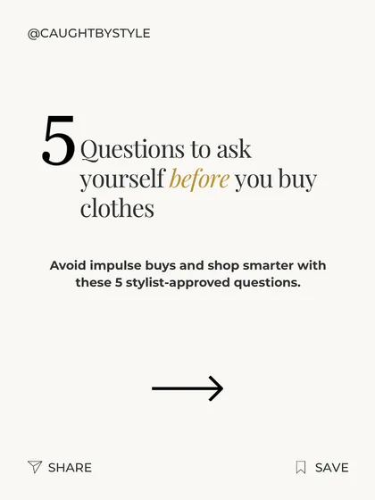 Shopping should be intentional, not impulsive. Before you buy something new, I encourage my clients to ask these five simple questions. This framework helps you build a wardrobe filled with pieces you'll love and wear for years to come.