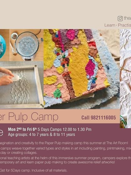 Discover the art of paper. In our Paper Pulp Making camp, students learn the process from start to finish and use it to create awesome 2D relief artworks with mixed media.