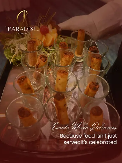 Events made delicious with our bite-sized spring rolls. Served individually in glasses, they are easy for guests to enjoy while mingling.