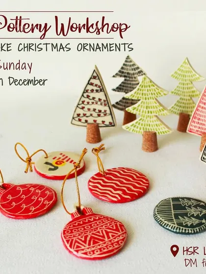 We love celebrating festivals with clay. Our special Christmas workshop is a chance to handcraft your own festive ornaments and add a personal touch to your holiday decor.