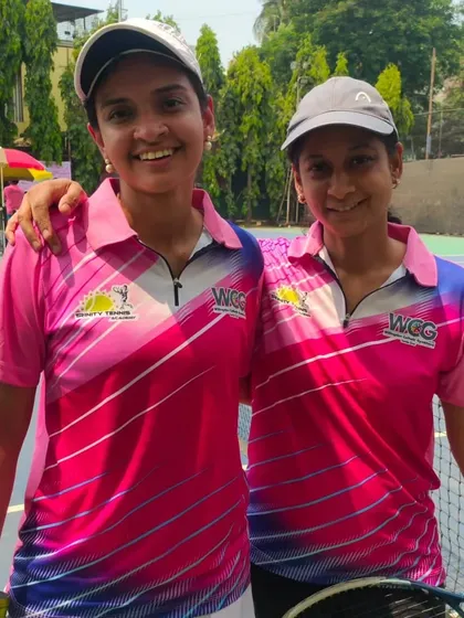 Two competitors sharing a friendly moment. Our tournaments are as much about building friendships as they are about the competition itself.