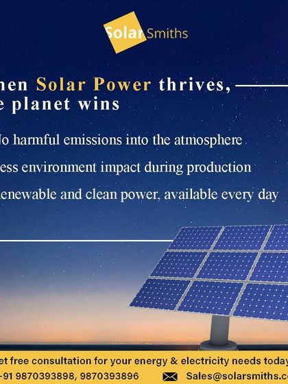 When solar power thrives, the planet wins. My systems have no harmful emissions and are a clean, renewable power source available every day.