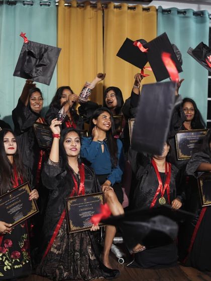 The classic graduation cap toss. A moment of pure celebration for Probatch 28.