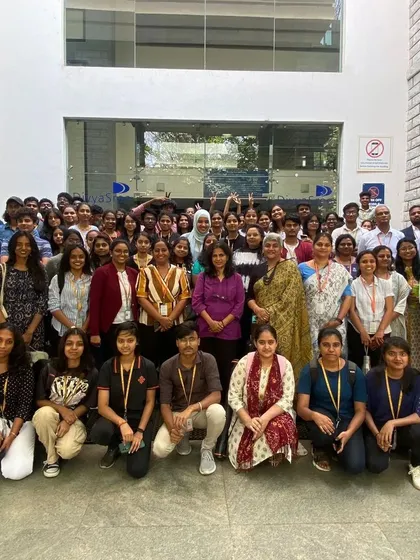 A group photograph with the students and faculty of REVA University. The energy and enthusiasm of so many young minds is truly inspiring and gives me great hope for the future of architecture.