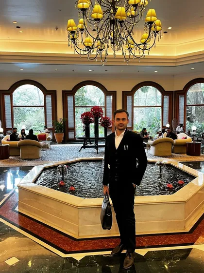 A moment of calm in a hotel lobby between meetings. The life of a lawyer often involves travel and working from different locations to serve my clients' needs.