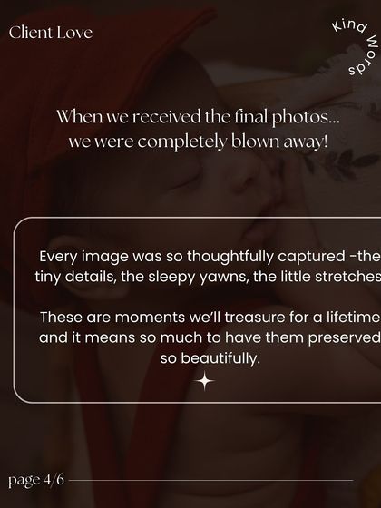 "When we received the final photos... we were completely blown away!" It means so much to hear that every thoughtfully captured detail becomes a treasured lifetime memory.
