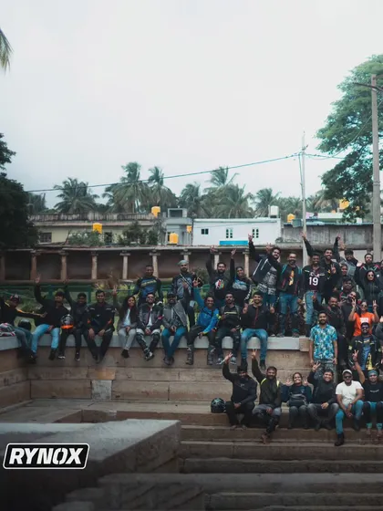 Another angle of our massive group at the temple steps. We always make sure to get that perfect group shot to remember the day.