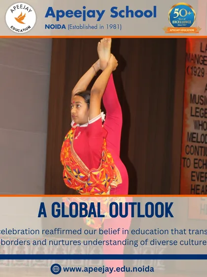 A student performs an advanced yoga pose, reflecting our belief in education that transcends borders and nurtures an understanding of diverse cultures, a vision shared by Dr. K. Kasturirangan.