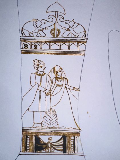 A closer look at the 'phera' part of my demo design. I break down each element so students can learn to create these scenes themselves.