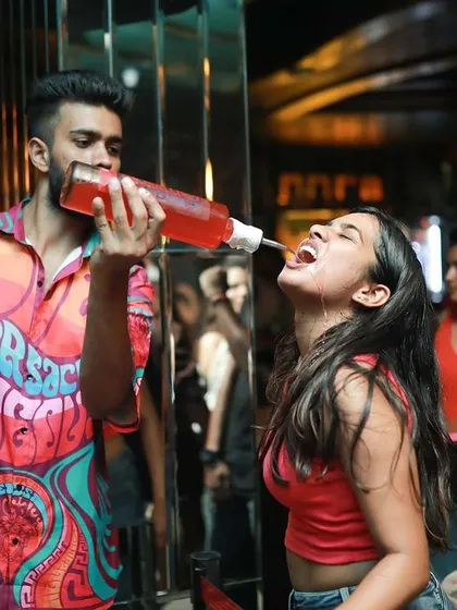 The party gets wild with shots and good music. This is the Badmaash vibe.