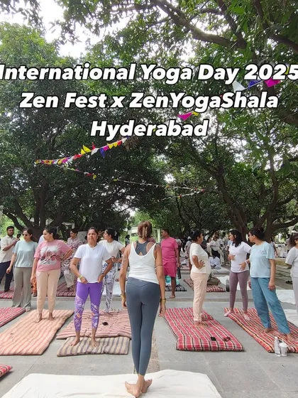 Celebrating International Yoga Day under the open sky in Hyderabad. Bringing communities together through movement and breath is a deep passion of mine. These events are a beautiful reminder that yoga is a shared journey of connection and collective peace.