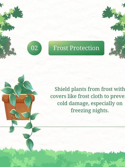 Shielding plants from frost is a key part of our winter maintenance service. We use covers like frost cloth to prevent cold damage, especially on freezing nights.