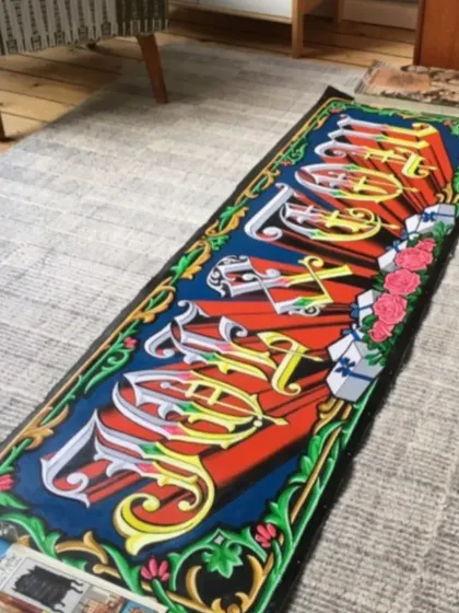 A custom piece for a client named Kathleen Itch in the UK, designed to be a beautiful piece of art for her home.