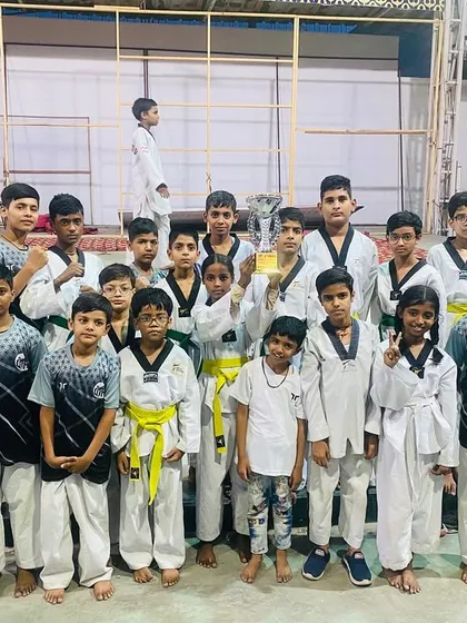Proudly displaying our 2nd team trophy from the 5th Warriors Taekwondo Championship. Our collective success is our greatest strength.