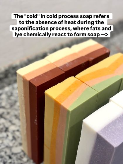 The "cold" in cold process soap refers to the absence of external heat during saponification. This allows the fats and lye to react chemically, preserving the moisturizing glycerin.