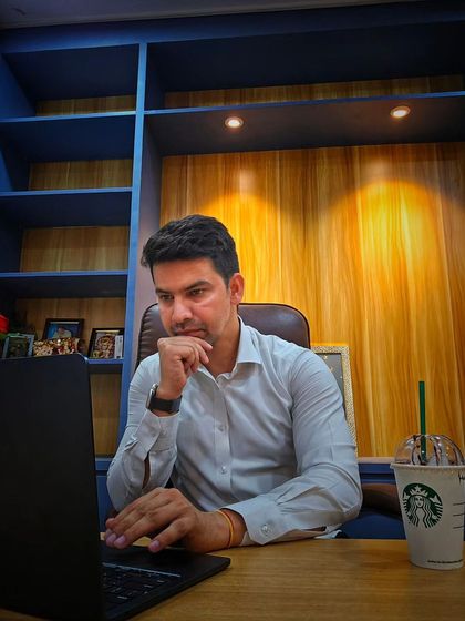 At my new office in East of Kailash, New Delhi. By grace, everything has come together, and I am excited to grow my practice from this new chamber.