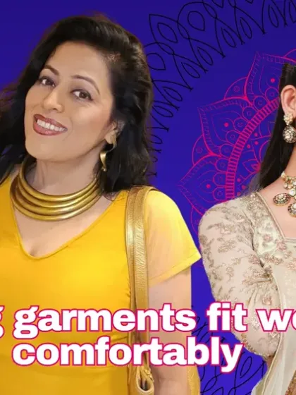 This image shows how I ensure garments fit well and comfortably, whether it's a casual kurti, a stylish top, or a heavy bridal lehenga.