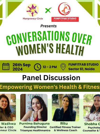 The studio was the venue for an important panel discussion on empowering women's health and fitness, showing its use for talks and seminars.