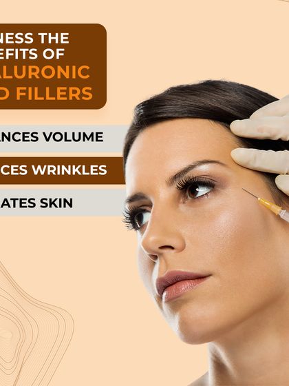 Hyaluronic Acid fillers are a cornerstone of our age-reversal treatments. They work by enhancing volume in sunken areas, reducing the appearance of wrinkles, and hydrating the skin from within for a plumper, smoother look.