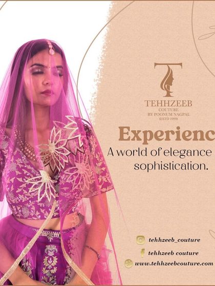 Experience elegance with this beautiful pink lehenga. The blouse features unique floral appliqué work, and the sheer dupatta adds a touch of grace. It's a sophisticated choice for a modern bride or bridesmaid.