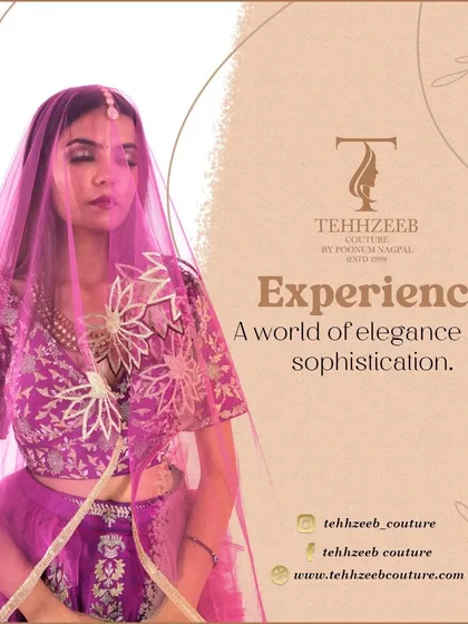 Experience elegance with this beautiful pink lehenga. The blouse features unique floral appliqué work, and the sheer dupatta adds a touch of grace. It's a sophisticated choice for a modern bride or bridesmaid.
