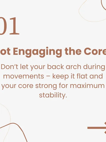 Common mistake #1: Not engaging the core. We teach you how to keep your back supported and your core strong for maximum stability.